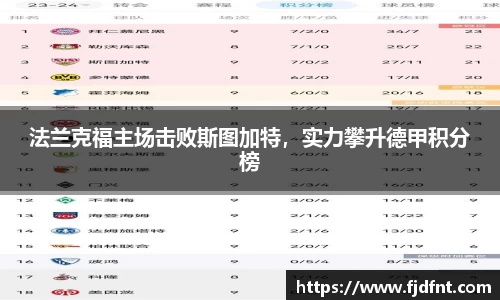 法兰克福主场击败斯图加特，实力攀升德甲积分榜